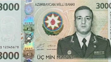 Üzərində Polad Həşimovun şəkli olan 3000 manatlıq əsginas... 3 heshimov pul